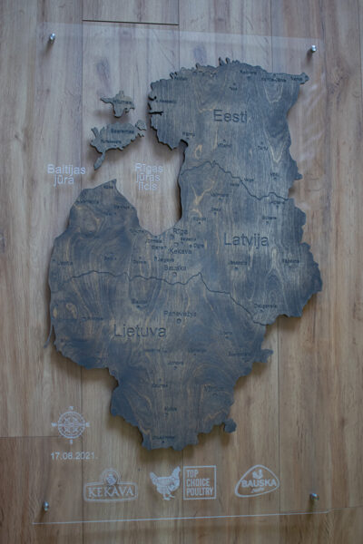 Wooden map of the Baltic States
